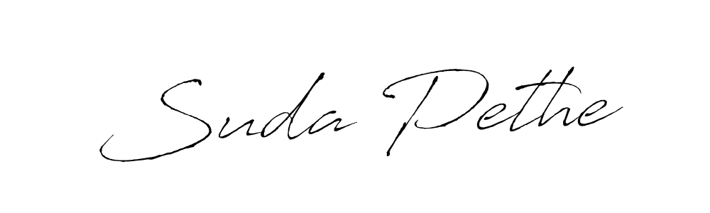 Make a beautiful signature design for name Suda Pethe. With this signature (Antro_Vectra) style, you can create a handwritten signature for free. Suda Pethe signature style 6 images and pictures png
