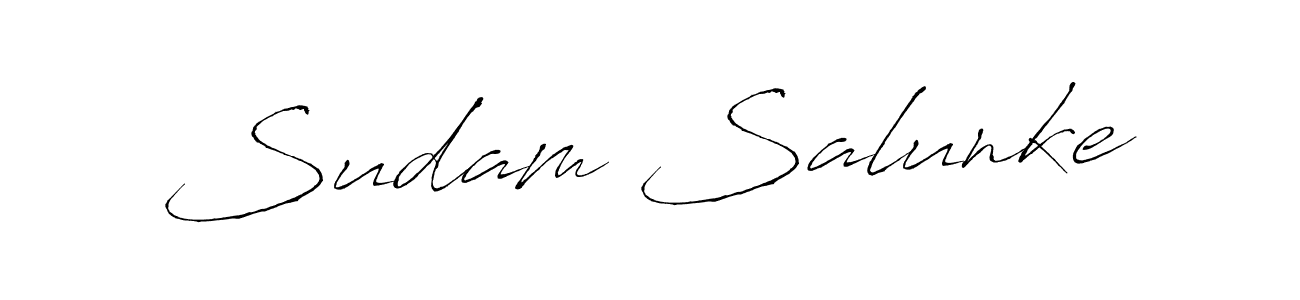 How to make Sudam Salunke signature? Antro_Vectra is a professional autograph style. Create handwritten signature for Sudam Salunke name. Sudam Salunke signature style 6 images and pictures png