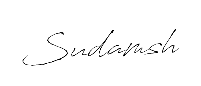 Use a signature maker to create a handwritten signature online. With this signature software, you can design (Antro_Vectra) your own signature for name Sudamsh. Sudamsh signature style 6 images and pictures png