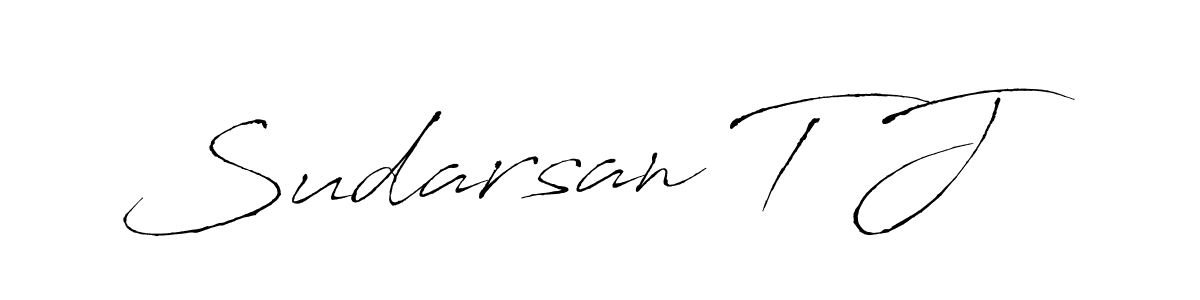 Sudarsan T J stylish signature style. Best Handwritten Sign (Antro_Vectra) for my name. Handwritten Signature Collection Ideas for my name Sudarsan T J. Sudarsan T J signature style 6 images and pictures png