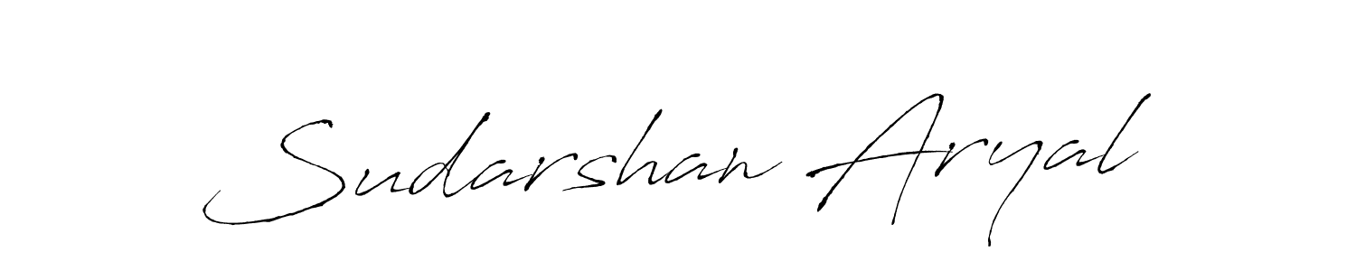 How to make Sudarshan Aryal signature? Antro_Vectra is a professional autograph style. Create handwritten signature for Sudarshan Aryal name. Sudarshan Aryal signature style 6 images and pictures png