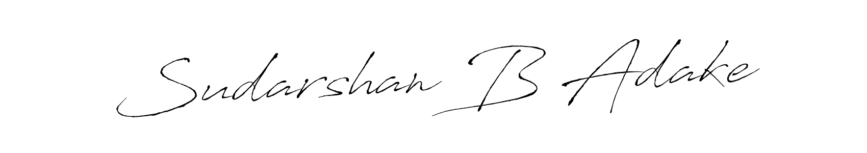 Antro_Vectra is a professional signature style that is perfect for those who want to add a touch of class to their signature. It is also a great choice for those who want to make their signature more unique. Get Sudarshan B Adake name to fancy signature for free. Sudarshan B Adake signature style 6 images and pictures png