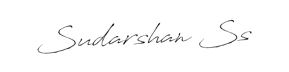 How to make Sudarshan Ss name signature. Use Antro_Vectra style for creating short signs online. This is the latest handwritten sign. Sudarshan Ss signature style 6 images and pictures png