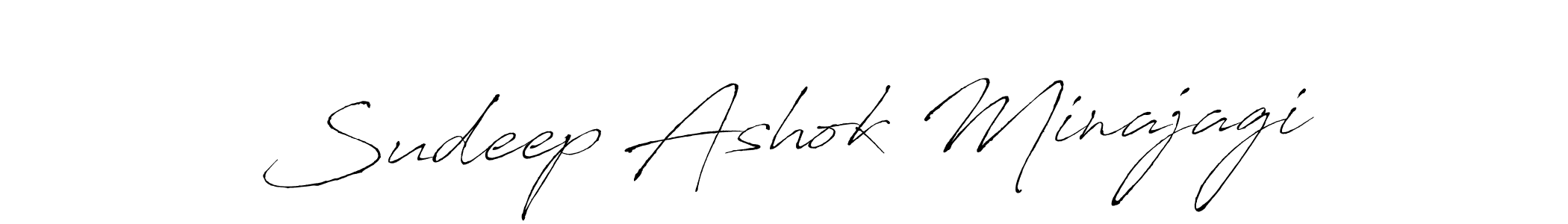 This is the best signature style for the Sudeep Ashok Minajagi name. Also you like these signature font (Antro_Vectra). Mix name signature. Sudeep Ashok Minajagi signature style 6 images and pictures png