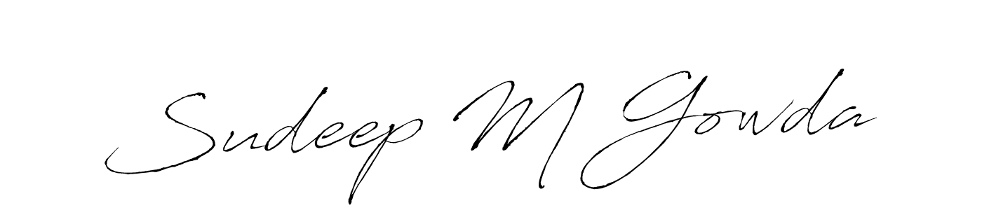 Use a signature maker to create a handwritten signature online. With this signature software, you can design (Antro_Vectra) your own signature for name Sudeep M Gowda. Sudeep M Gowda signature style 6 images and pictures png