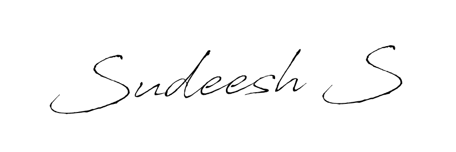 Create a beautiful signature design for name Sudeesh S. With this signature (Antro_Vectra) fonts, you can make a handwritten signature for free. Sudeesh S signature style 6 images and pictures png
