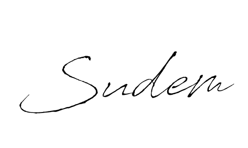 Antro_Vectra is a professional signature style that is perfect for those who want to add a touch of class to their signature. It is also a great choice for those who want to make their signature more unique. Get Sudem name to fancy signature for free. Sudem signature style 6 images and pictures png