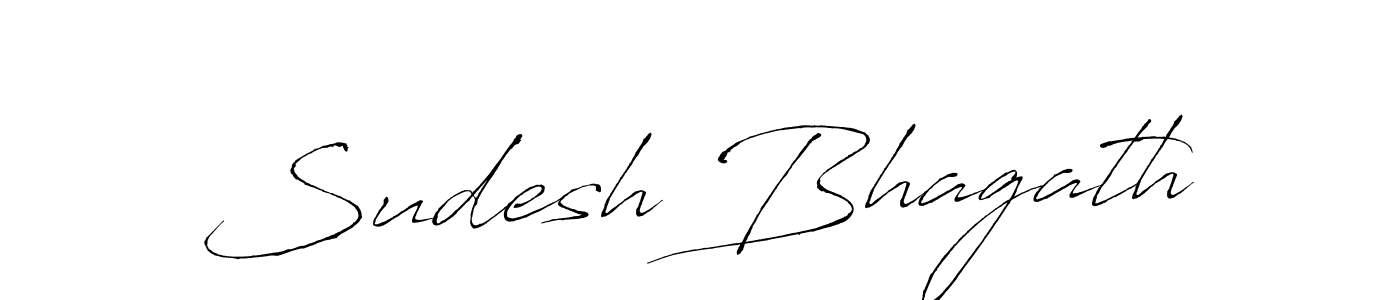 Make a beautiful signature design for name Sudesh Bhagath. With this signature (Antro_Vectra) style, you can create a handwritten signature for free. Sudesh Bhagath signature style 6 images and pictures png