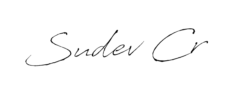 Sudev Cr stylish signature style. Best Handwritten Sign (Antro_Vectra) for my name. Handwritten Signature Collection Ideas for my name Sudev Cr. Sudev Cr signature style 6 images and pictures png