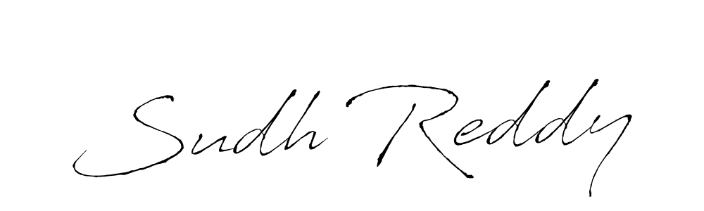 How to make Sudh Reddy name signature. Use Antro_Vectra style for creating short signs online. This is the latest handwritten sign. Sudh Reddy signature style 6 images and pictures png