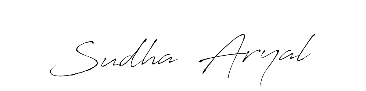 You should practise on your own different ways (Antro_Vectra) to write your name (Sudha  Aryal) in signature. don't let someone else do it for you. Sudha  Aryal signature style 6 images and pictures png