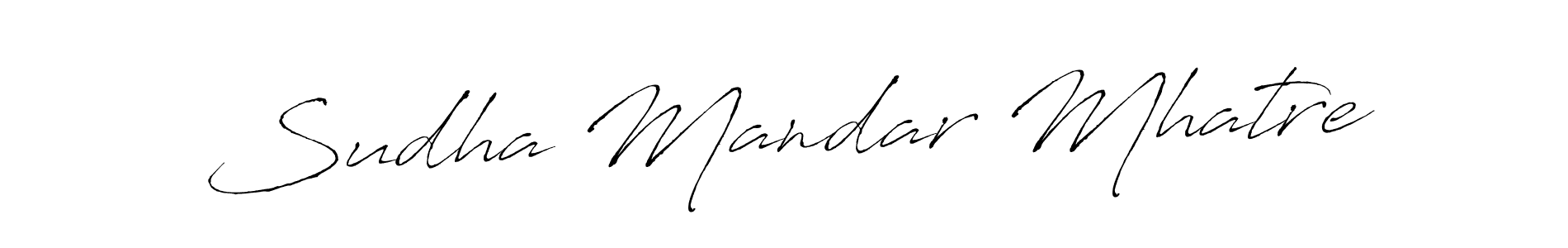 How to make Sudha Mandar Mhatre signature? Antro_Vectra is a professional autograph style. Create handwritten signature for Sudha Mandar Mhatre name. Sudha Mandar Mhatre signature style 6 images and pictures png