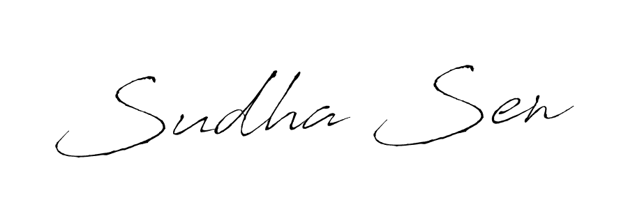 The best way (Antro_Vectra) to make a short signature is to pick only two or three words in your name. The name Sudha Sen include a total of six letters. For converting this name. Sudha Sen signature style 6 images and pictures png