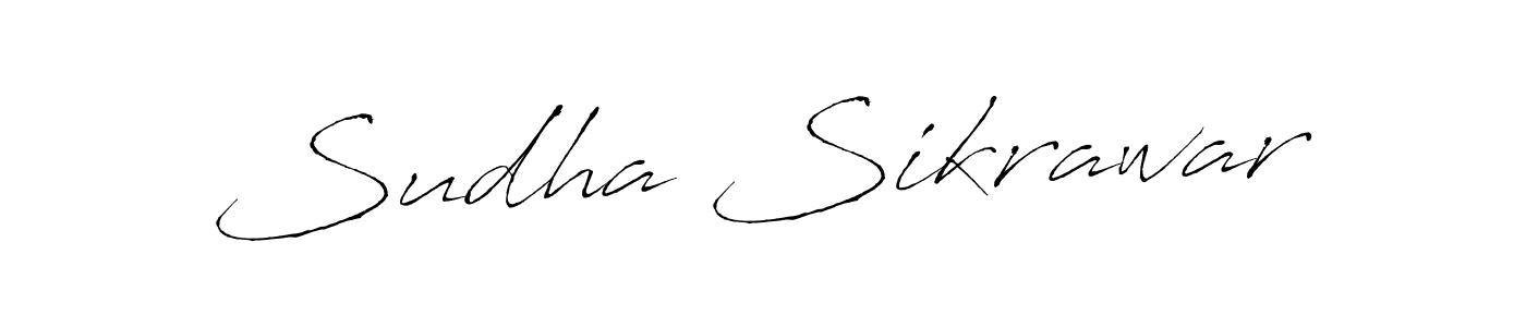 Sudha Sikrawar stylish signature style. Best Handwritten Sign (Antro_Vectra) for my name. Handwritten Signature Collection Ideas for my name Sudha Sikrawar. Sudha Sikrawar signature style 6 images and pictures png