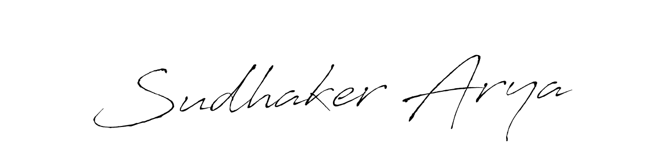 How to make Sudhaker Arya signature? Antro_Vectra is a professional autograph style. Create handwritten signature for Sudhaker Arya name. Sudhaker Arya signature style 6 images and pictures png