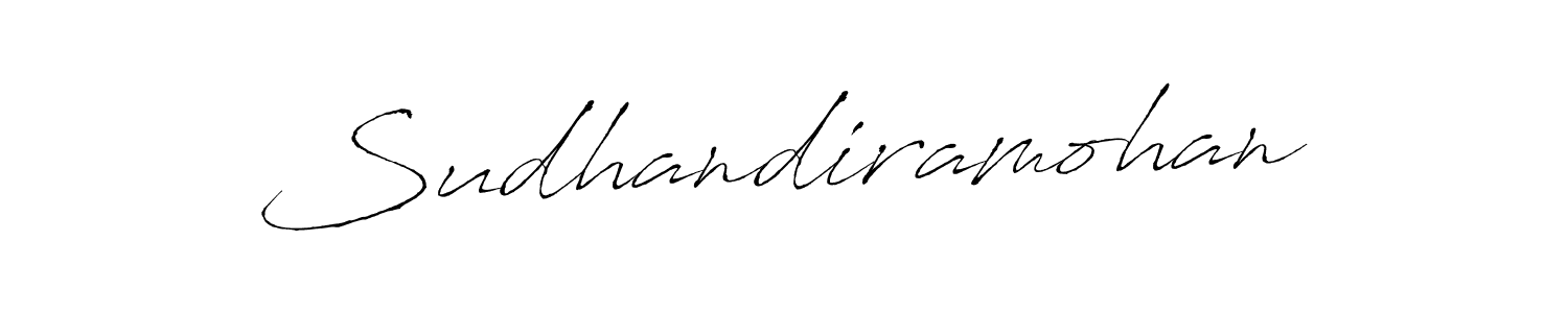 Sudhandiramohan stylish signature style. Best Handwritten Sign (Antro_Vectra) for my name. Handwritten Signature Collection Ideas for my name Sudhandiramohan. Sudhandiramohan signature style 6 images and pictures png