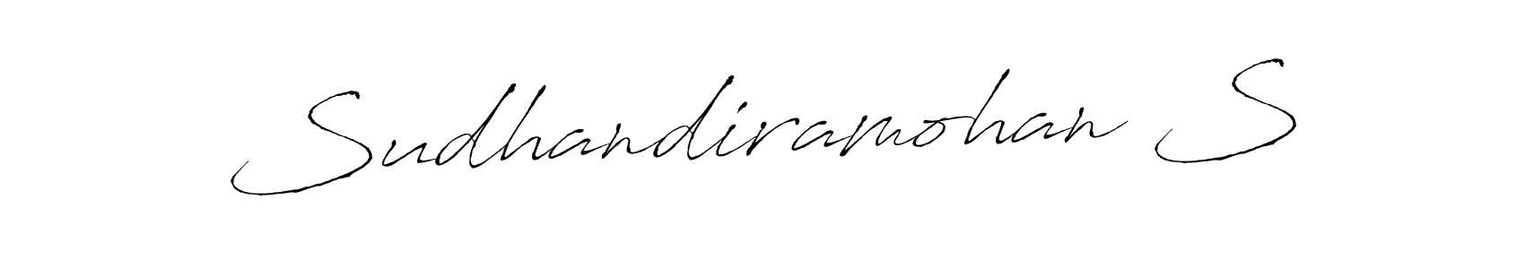 Make a beautiful signature design for name Sudhandiramohan S. With this signature (Antro_Vectra) style, you can create a handwritten signature for free. Sudhandiramohan S signature style 6 images and pictures png