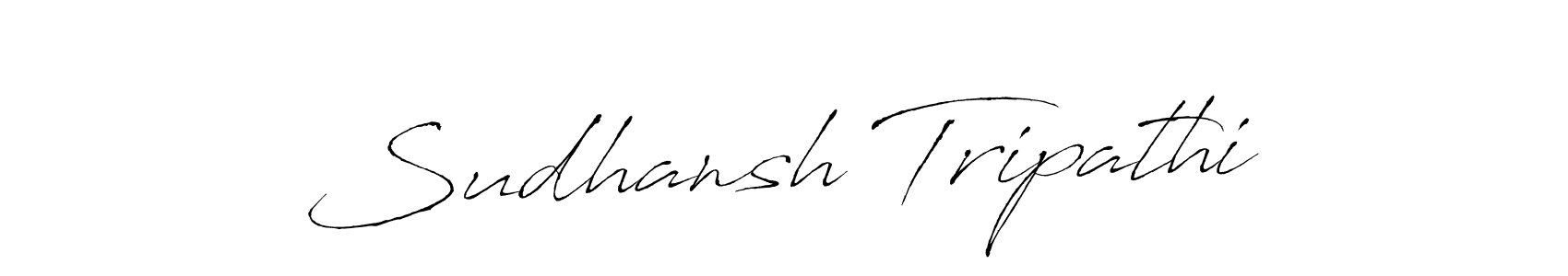 Make a beautiful signature design for name Sudhansh Tripathi. With this signature (Antro_Vectra) style, you can create a handwritten signature for free. Sudhansh Tripathi signature style 6 images and pictures png