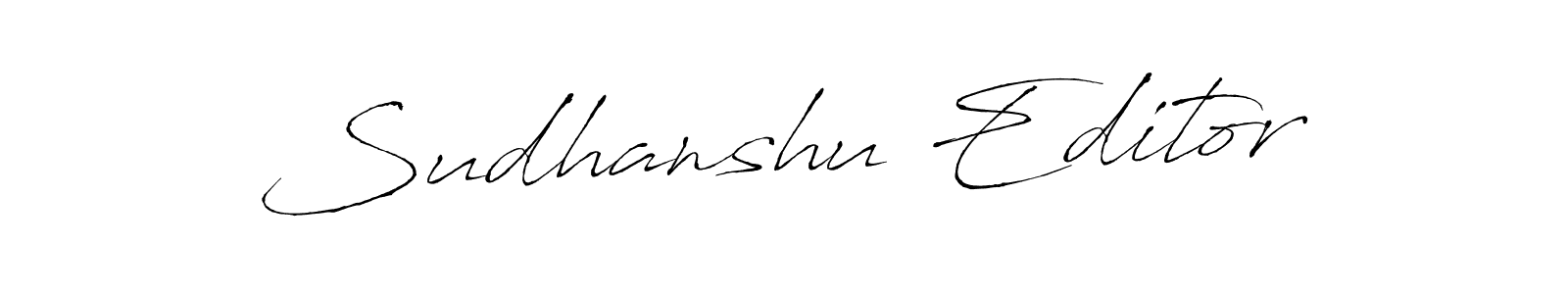 Make a beautiful signature design for name Sudhanshu Editor. With this signature (Antro_Vectra) style, you can create a handwritten signature for free. Sudhanshu Editor signature style 6 images and pictures png