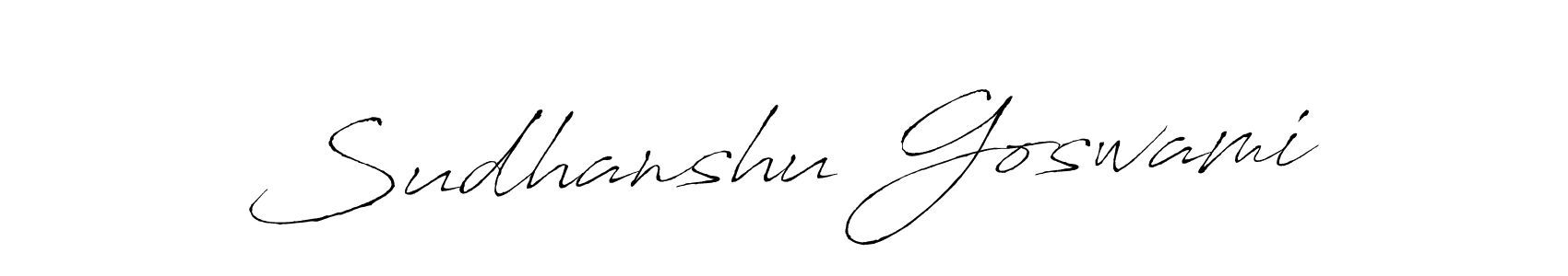 Create a beautiful signature design for name Sudhanshu Goswami. With this signature (Antro_Vectra) fonts, you can make a handwritten signature for free. Sudhanshu Goswami signature style 6 images and pictures png