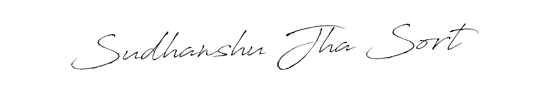 How to make Sudhanshu Jha Sort signature? Antro_Vectra is a professional autograph style. Create handwritten signature for Sudhanshu Jha Sort name. Sudhanshu Jha Sort signature style 6 images and pictures png