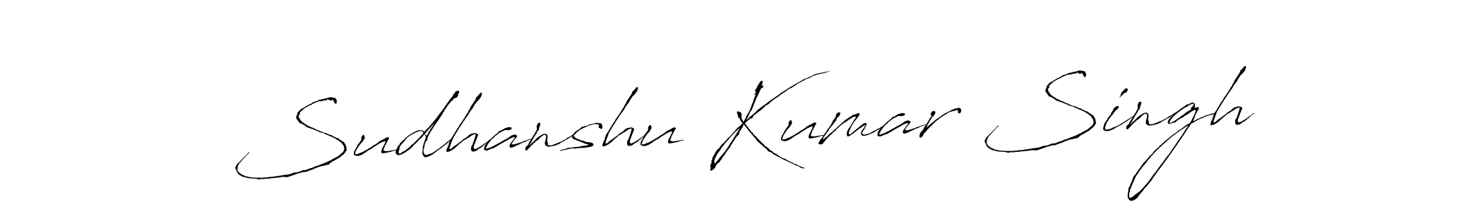 How to make Sudhanshu Kumar Singh name signature. Use Antro_Vectra style for creating short signs online. This is the latest handwritten sign. Sudhanshu Kumar Singh signature style 6 images and pictures png
