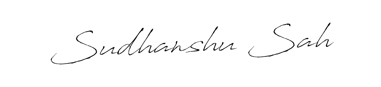 Use a signature maker to create a handwritten signature online. With this signature software, you can design (Antro_Vectra) your own signature for name Sudhanshu Sah. Sudhanshu Sah signature style 6 images and pictures png