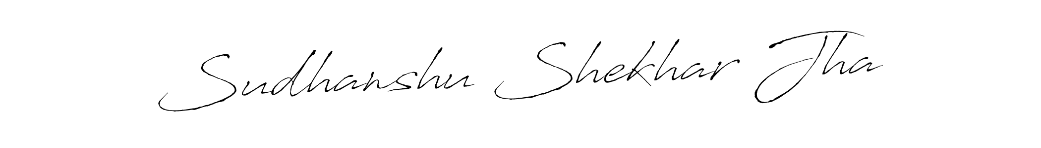 Make a beautiful signature design for name Sudhanshu Shekhar Jha. With this signature (Antro_Vectra) style, you can create a handwritten signature for free. Sudhanshu Shekhar Jha signature style 6 images and pictures png