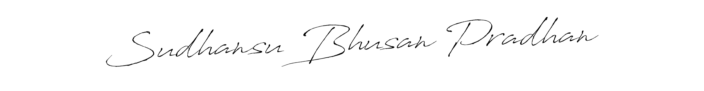 How to make Sudhansu Bhusan Pradhan name signature. Use Antro_Vectra style for creating short signs online. This is the latest handwritten sign. Sudhansu Bhusan Pradhan signature style 6 images and pictures png