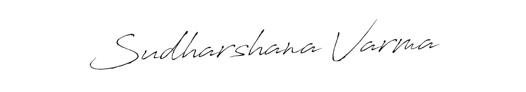 Antro_Vectra is a professional signature style that is perfect for those who want to add a touch of class to their signature. It is also a great choice for those who want to make their signature more unique. Get Sudharshana Varma name to fancy signature for free. Sudharshana Varma signature style 6 images and pictures png