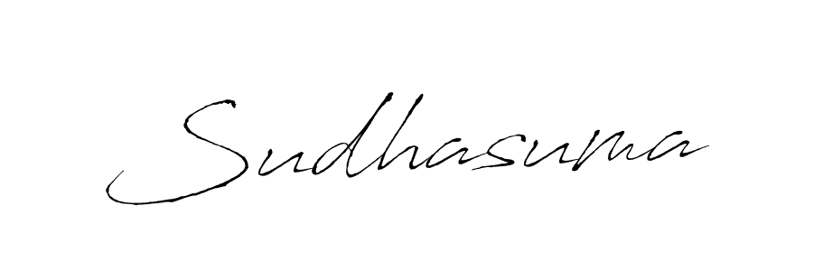 The best way (Antro_Vectra) to make a short signature is to pick only two or three words in your name. The name Sudhasuma include a total of six letters. For converting this name. Sudhasuma signature style 6 images and pictures png