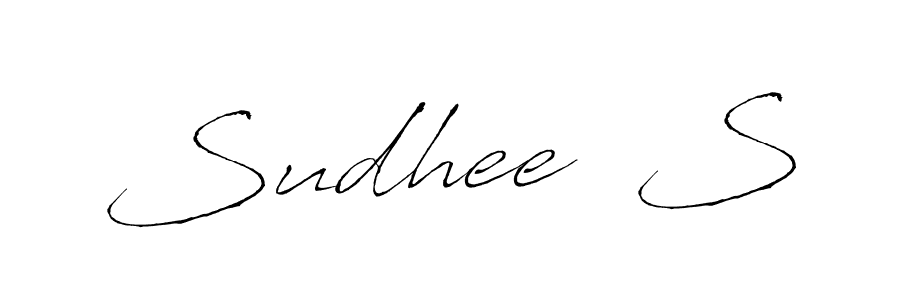 Design your own signature with our free online signature maker. With this signature software, you can create a handwritten (Antro_Vectra) signature for name Sudhee  S. Sudhee  S signature style 6 images and pictures png