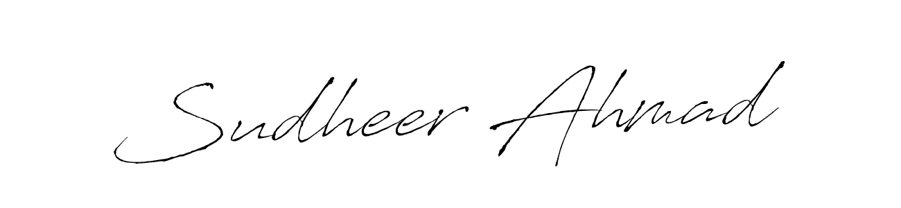 Create a beautiful signature design for name Sudheer Ahmad. With this signature (Antro_Vectra) fonts, you can make a handwritten signature for free. Sudheer Ahmad signature style 6 images and pictures png