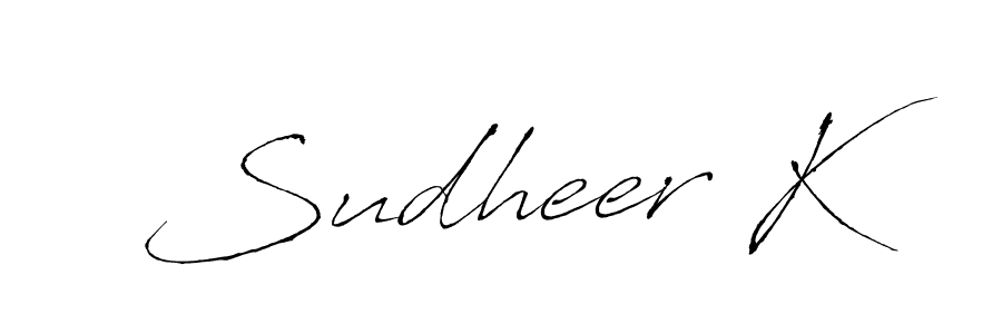 How to Draw Sudheer K signature style? Antro_Vectra is a latest design signature styles for name Sudheer K. Sudheer K signature style 6 images and pictures png