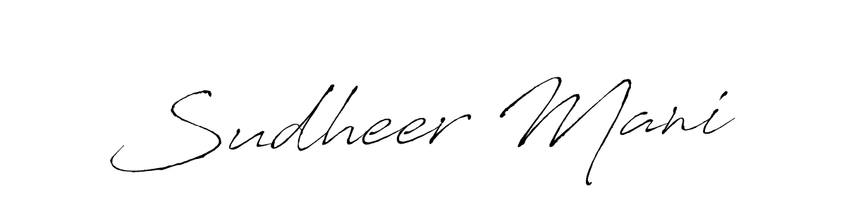 Design your own signature with our free online signature maker. With this signature software, you can create a handwritten (Antro_Vectra) signature for name Sudheer Mani. Sudheer Mani signature style 6 images and pictures png