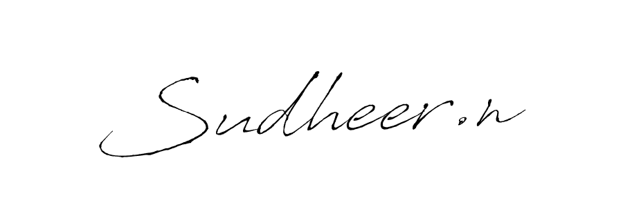 How to make Sudheer.n name signature. Use Antro_Vectra style for creating short signs online. This is the latest handwritten sign. Sudheer.n signature style 6 images and pictures png