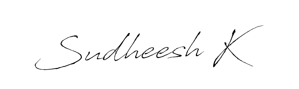 Also You can easily find your signature by using the search form. We will create Sudheesh K name handwritten signature images for you free of cost using Antro_Vectra sign style. Sudheesh K signature style 6 images and pictures png