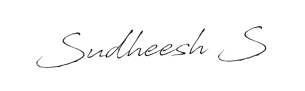Make a beautiful signature design for name Sudheesh S. With this signature (Antro_Vectra) style, you can create a handwritten signature for free. Sudheesh S signature style 6 images and pictures png