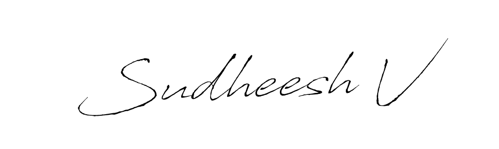 You should practise on your own different ways (Antro_Vectra) to write your name (Sudheesh V) in signature. don't let someone else do it for you. Sudheesh V signature style 6 images and pictures png