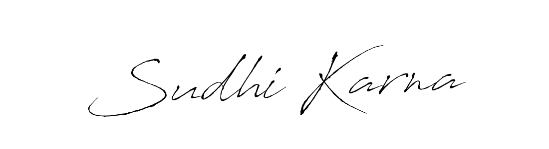 The best way (Antro_Vectra) to make a short signature is to pick only two or three words in your name. The name Sudhi Karna include a total of six letters. For converting this name. Sudhi Karna signature style 6 images and pictures png