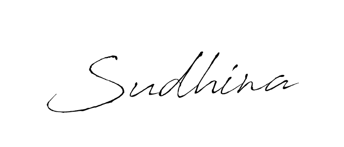 How to make Sudhina signature? Antro_Vectra is a professional autograph style. Create handwritten signature for Sudhina name. Sudhina signature style 6 images and pictures png