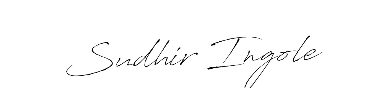 How to make Sudhir Ingole name signature. Use Antro_Vectra style for creating short signs online. This is the latest handwritten sign. Sudhir Ingole signature style 6 images and pictures png