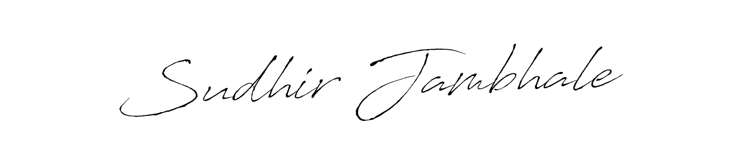 The best way (Antro_Vectra) to make a short signature is to pick only two or three words in your name. The name Sudhir Jambhale include a total of six letters. For converting this name. Sudhir Jambhale signature style 6 images and pictures png