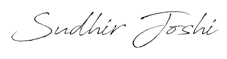 Similarly Antro_Vectra is the best handwritten signature design. Signature creator online. You can use it as an online autograph creator for name Sudhir Joshi. Sudhir Joshi signature style 6 images and pictures png
