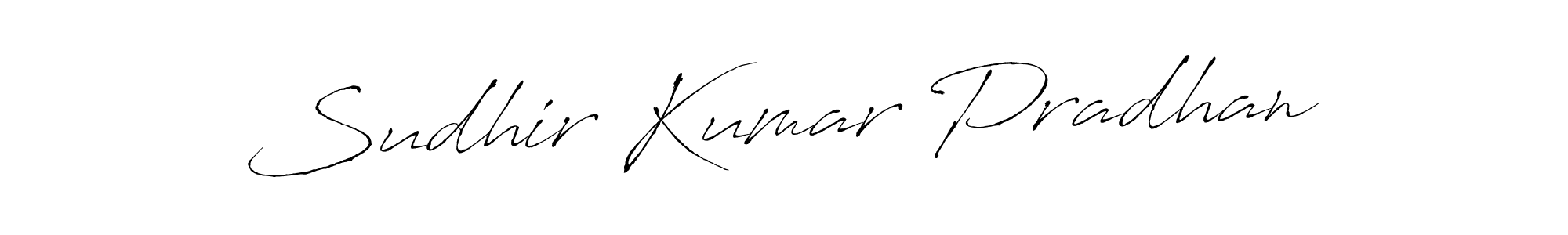 How to make Sudhir Kumar Pradhan name signature. Use Antro_Vectra style for creating short signs online. This is the latest handwritten sign. Sudhir Kumar Pradhan signature style 6 images and pictures png