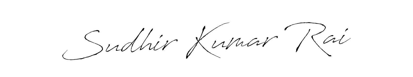 How to make Sudhir Kumar Rai name signature. Use Antro_Vectra style for creating short signs online. This is the latest handwritten sign. Sudhir Kumar Rai signature style 6 images and pictures png