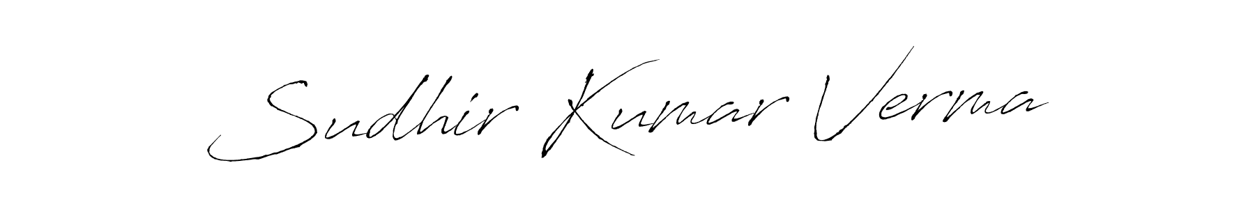 Create a beautiful signature design for name Sudhir Kumar Verma. With this signature (Antro_Vectra) fonts, you can make a handwritten signature for free. Sudhir Kumar Verma signature style 6 images and pictures png
