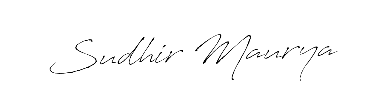 How to make Sudhir Maurya signature? Antro_Vectra is a professional autograph style. Create handwritten signature for Sudhir Maurya name. Sudhir Maurya signature style 6 images and pictures png