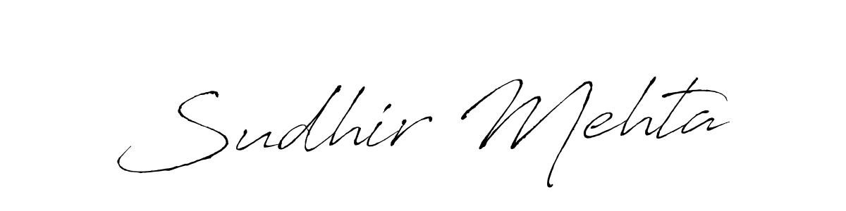 Create a beautiful signature design for name Sudhir Mehta. With this signature (Antro_Vectra) fonts, you can make a handwritten signature for free. Sudhir Mehta signature style 6 images and pictures png