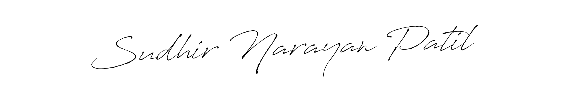 Make a short Sudhir Narayan Patil signature style. Manage your documents anywhere anytime using Antro_Vectra. Create and add eSignatures, submit forms, share and send files easily. Sudhir Narayan Patil signature style 6 images and pictures png